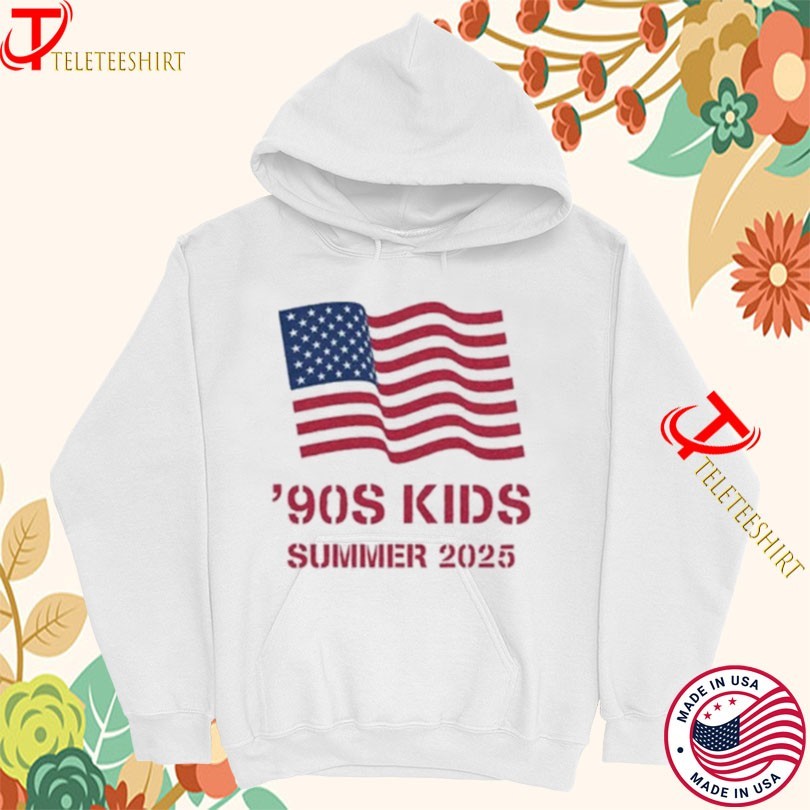 '90s Kids Summer 2025 American Flag T-shirts Hoodie
