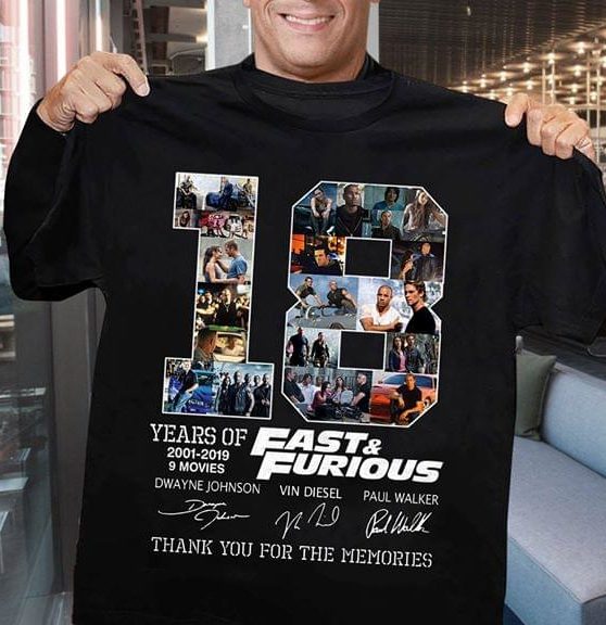 18 Years Of Fast & Furious Dwayne Johnson Shirt