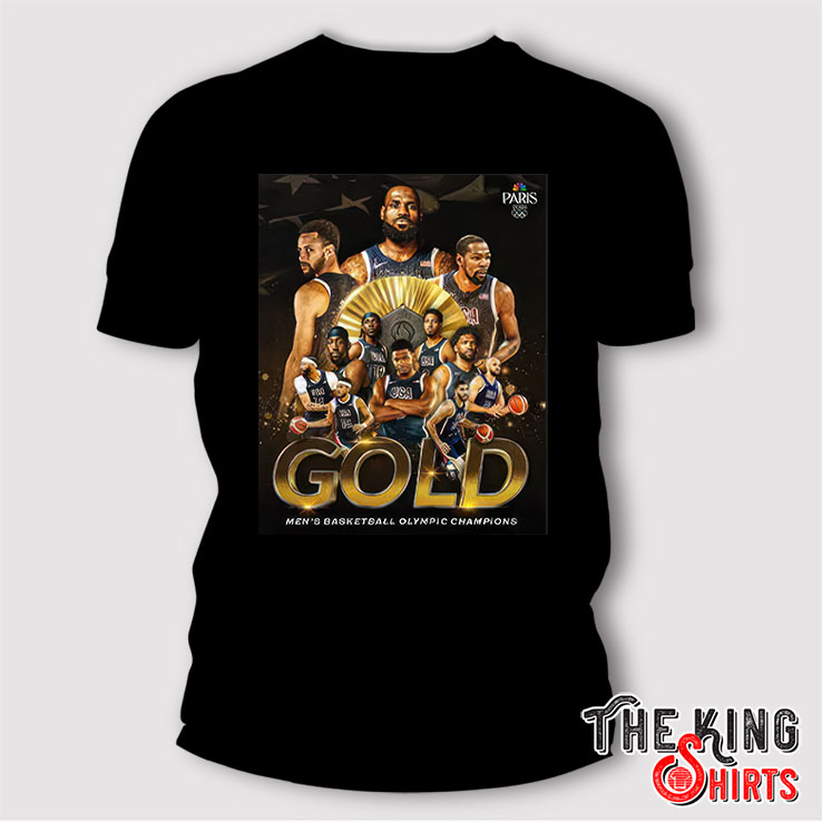2024 Olympic Paris, Usa Wins Gold In Men's Basketball T Shirt