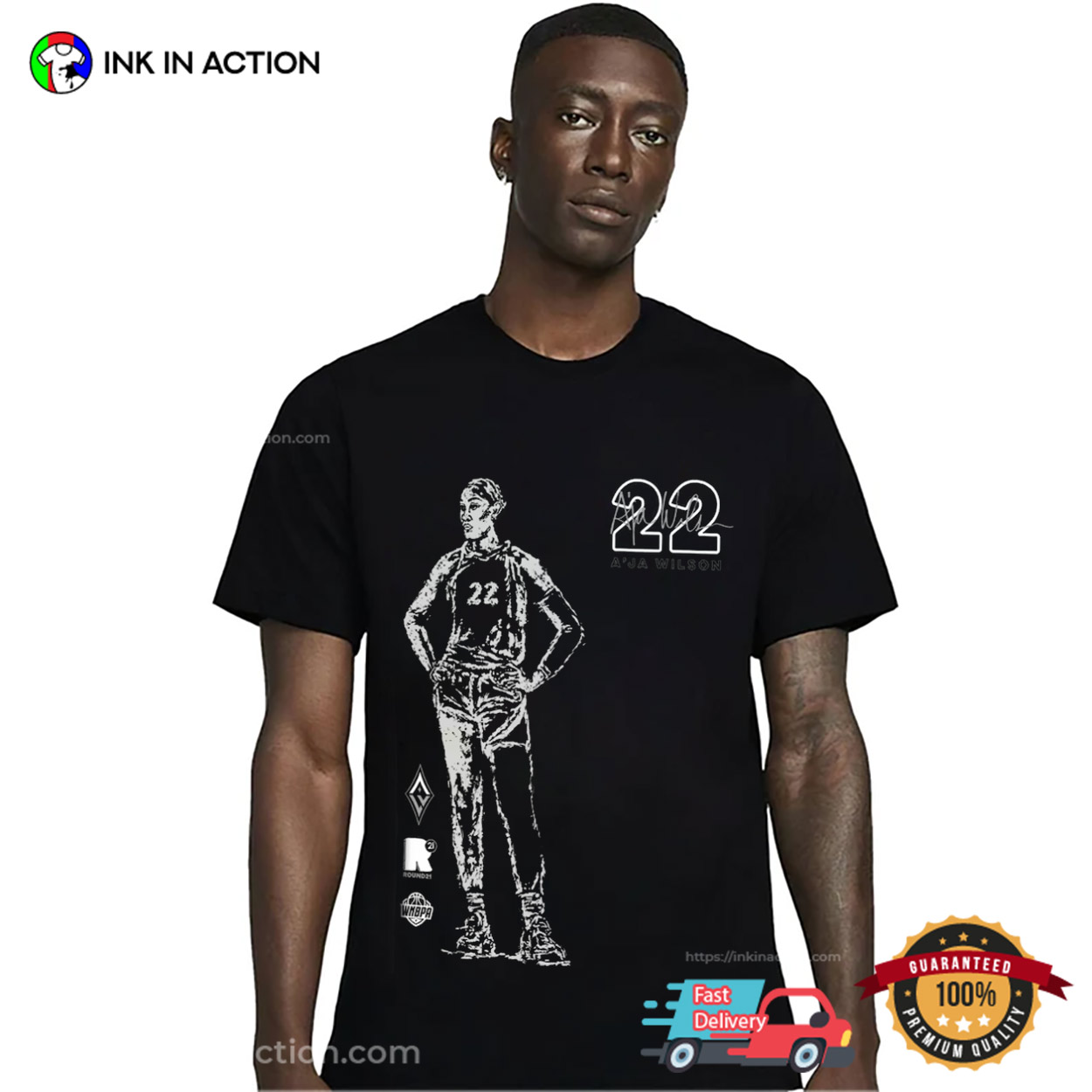 A’ja Wilson Las Vegas Aces Round21 T-shirt