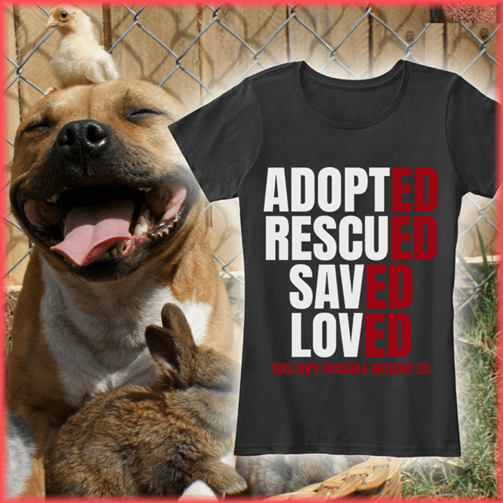 Adopted Rescued Saved Loved This Isn't Possible Without Ed Shirt