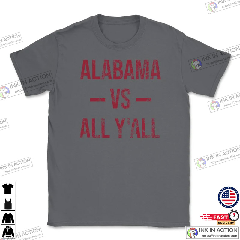 Alabama Vs All Y’all Vintage Sports Fan T-shirt