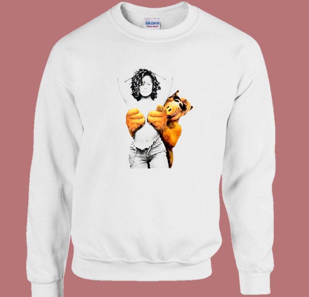 Alf Holding Janet Jackson's Breasts Crewneck Sweatshirt