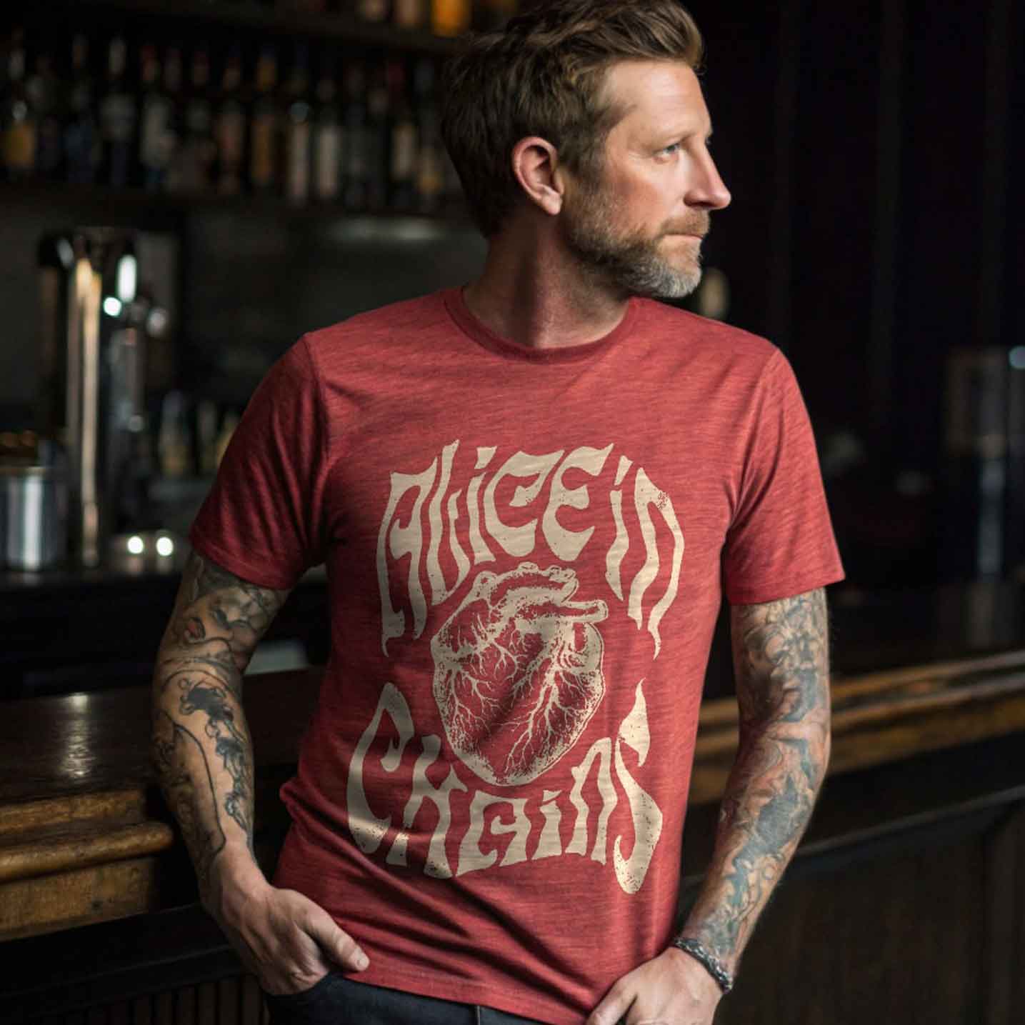 Alice In Chains Heart Men's T Shirt