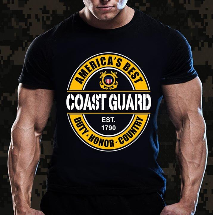 America's Best Coast Guard Est 1790 Duty Honor Country Shirt