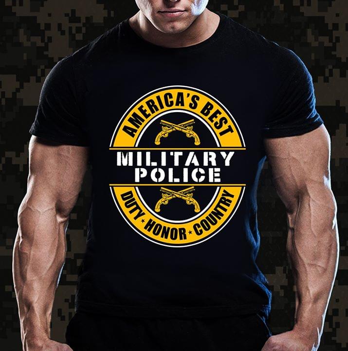 America's Best Military Police Duty Honor Country Shirt