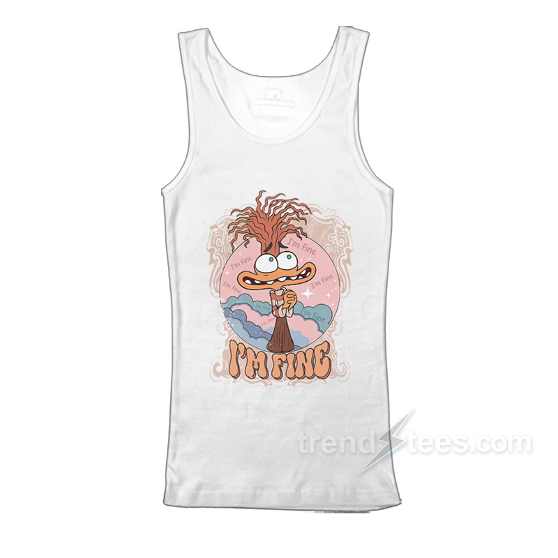 Anxiety I'm Fine Inside Out 2 Tanktop