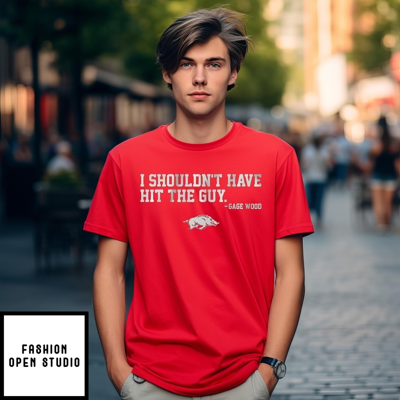 Arkansas Baseball Gage Wood I Shouldn’t Have Hit The Guy T-shirt