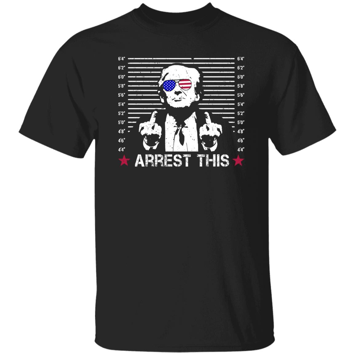 Arrest This Trump Middle Finger Shirt, Trump Mugshot T-shirt, Donald Trump Shirt 2024 Maga, Republican Shirt, Middle Fingers Blazin’ Usa Tee Shirt