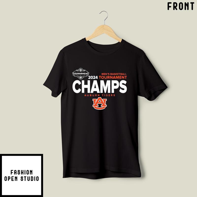 Auburn Tigers Sec Men’s Basketball Tournament 2024 Champs T-shirt