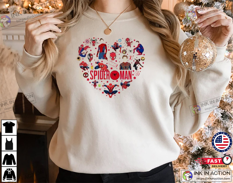 Avengers Team No Way Home Valentine’s Day Spiderman Tee