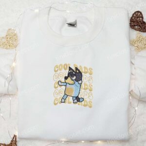 Bandit Heeler Cool Dads Embroidered Shirt, Bluey Cartoon Embroidered Hoodie, Best Father’s Day Gift Idea