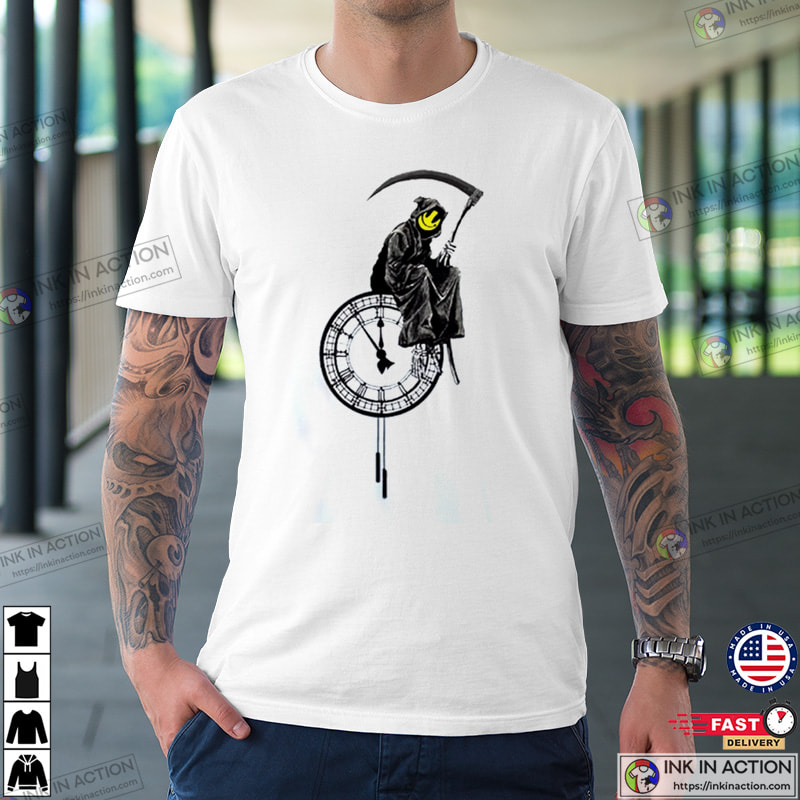 Banksy’s Grim Reaper Clock T-shirt