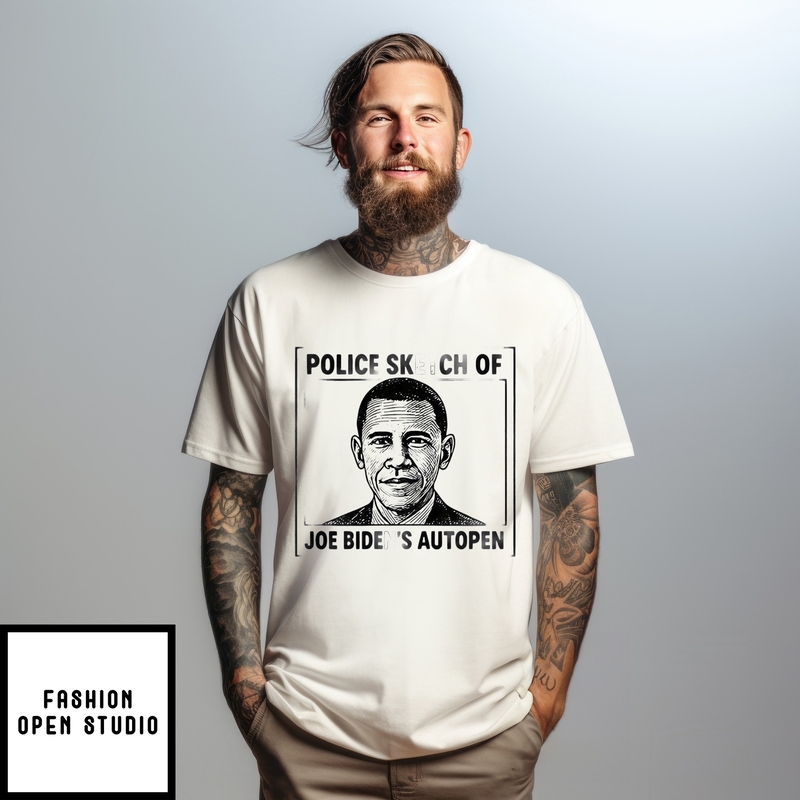 Barack Obama Police Sketch Of Joe Biden’s Autopen T-shirt