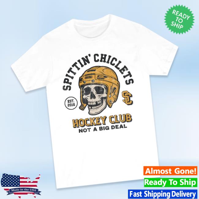 Barstool Sports Merch Spittin’ Chiclets Spittin Chiclets Skull Helmet Tee