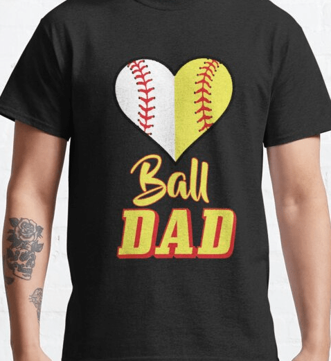 Baseball And Softball Dad Family Love Father's Day Shirt
