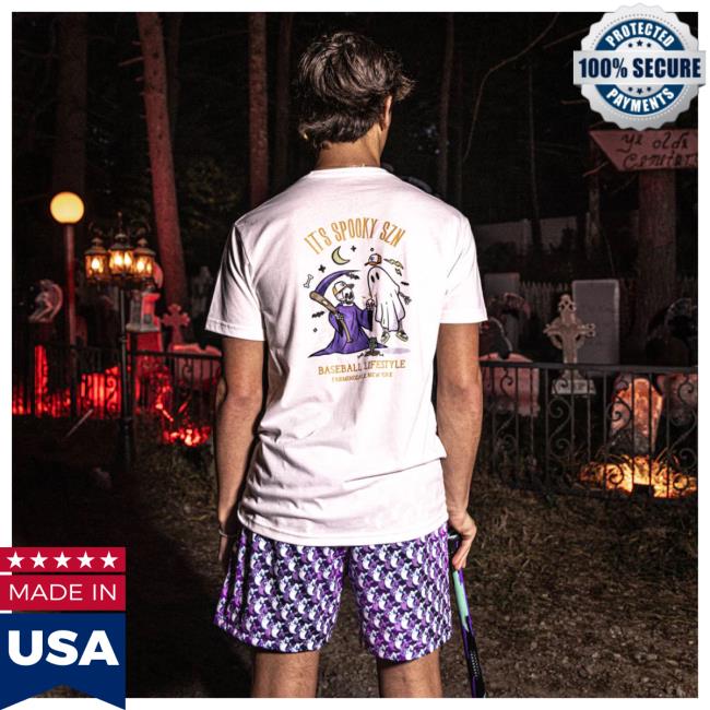 Baseball Lifestyle 101 Merch Spooky Szn Tee – White