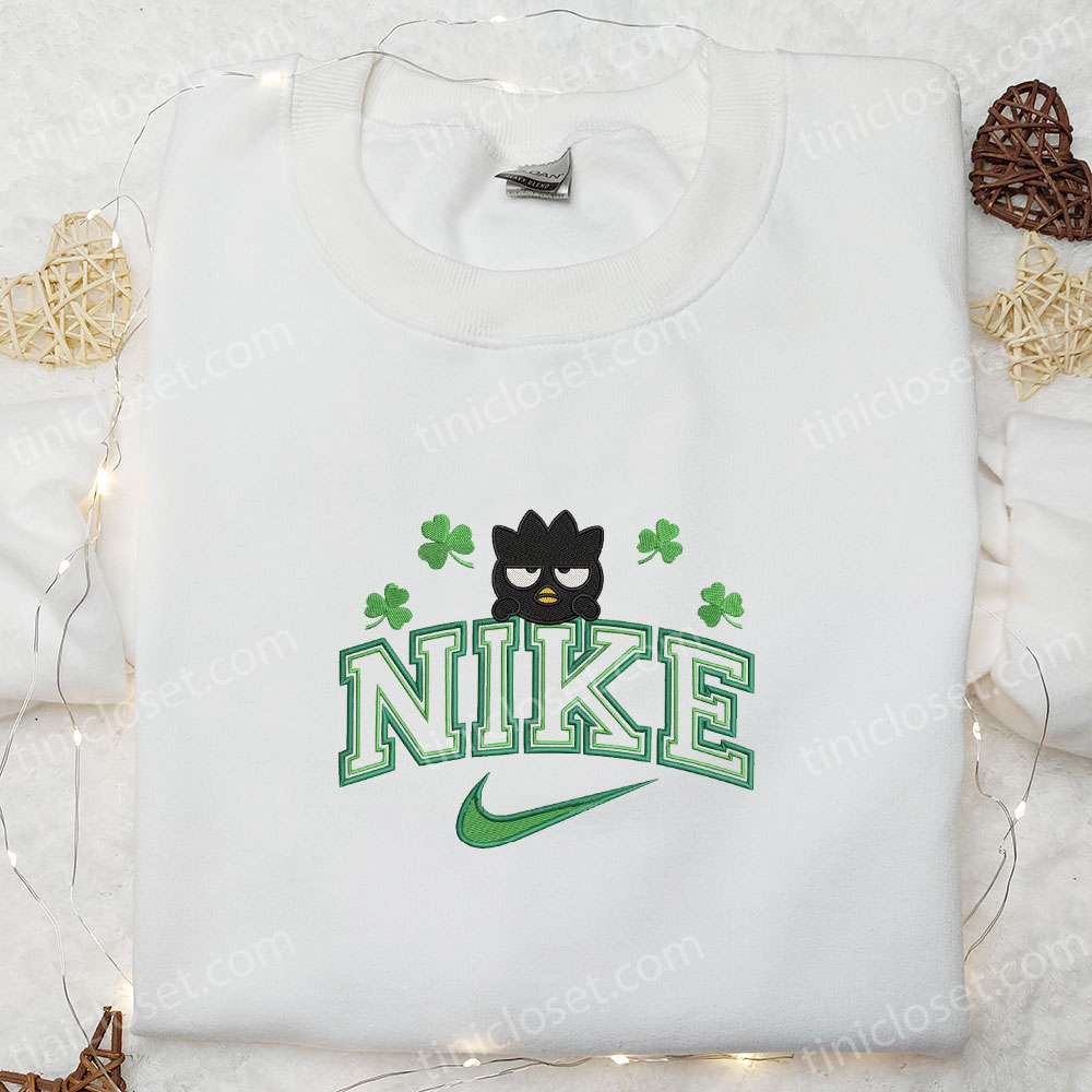 Batz-maru Shamrocks X Nike Embroidered Shirt, Anime Embroidered Hoodie, Best Saint Patrick’s Day Gift Idea
