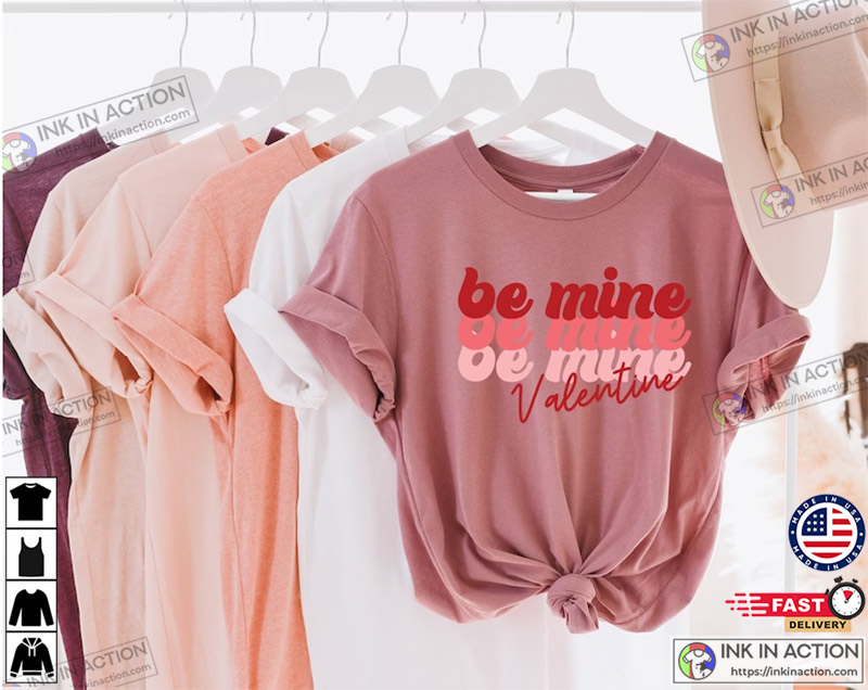 Be Mine Valentine Shirt, Retro Style Valentine’s Day Gift