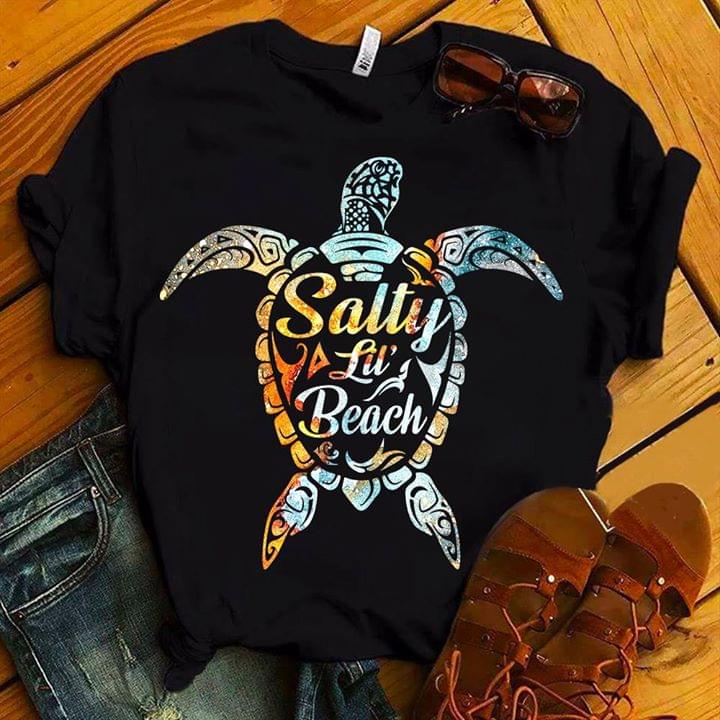 Beautiful Ocean Turtle Salty Lil' Beach T-shirt Sweatshirt Hoodie
