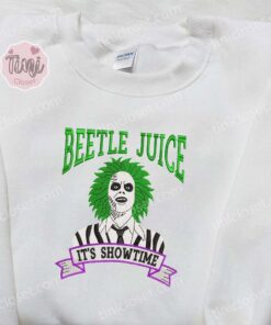 Beetlejuice It’s Showtime Halloween Embroidered Shirt