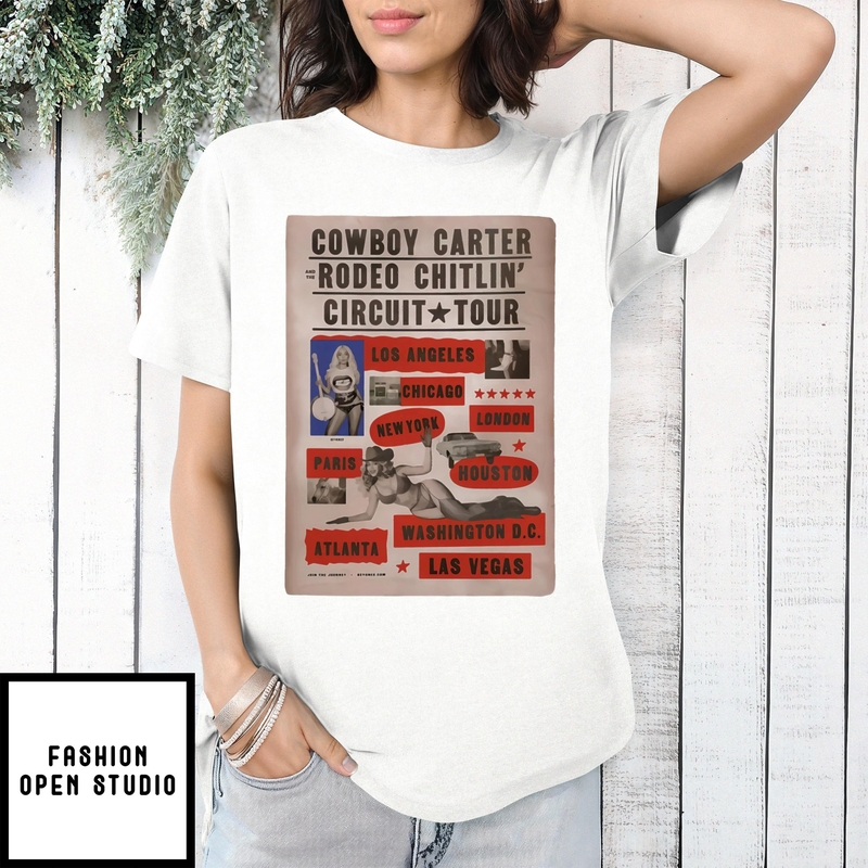 Beyonce Cowboy Carter Rodeo Chitlin’ Circuit Tour 2025 Poster T-shirt