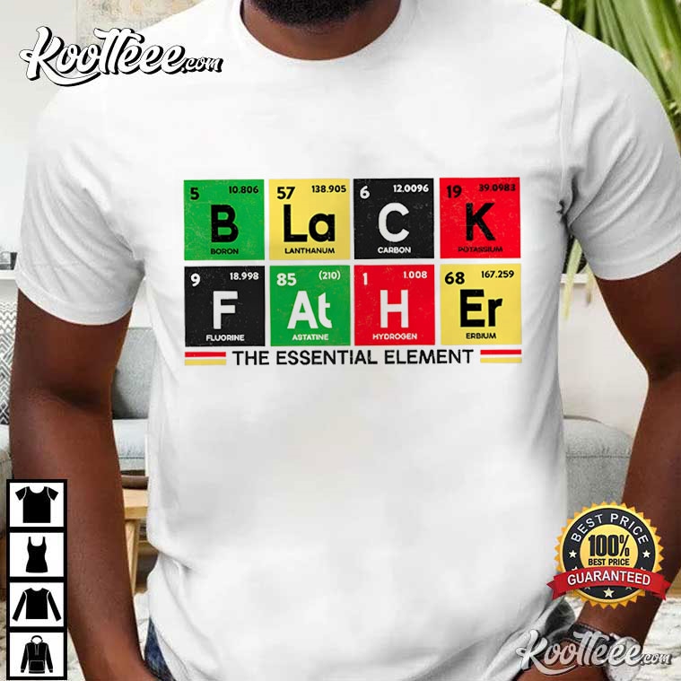 Black Father Element Juneteenth Afro Father’s Day T-shirt