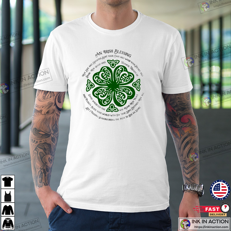Blessed Irish St Patrick’s Day Shamrock St Paddy’s Heart T-shirt