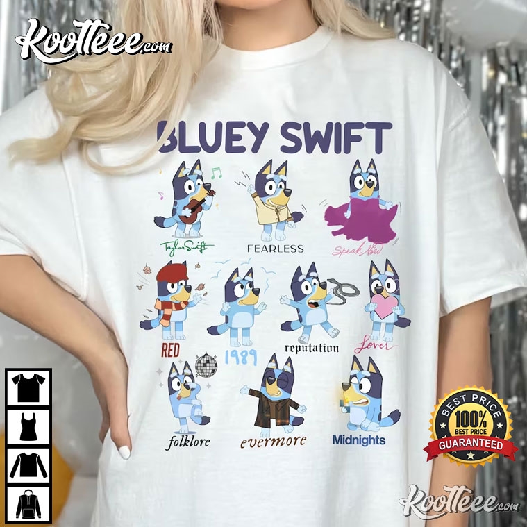 Bluey Swift The Eras Tour Taylor’s Version T-shirt