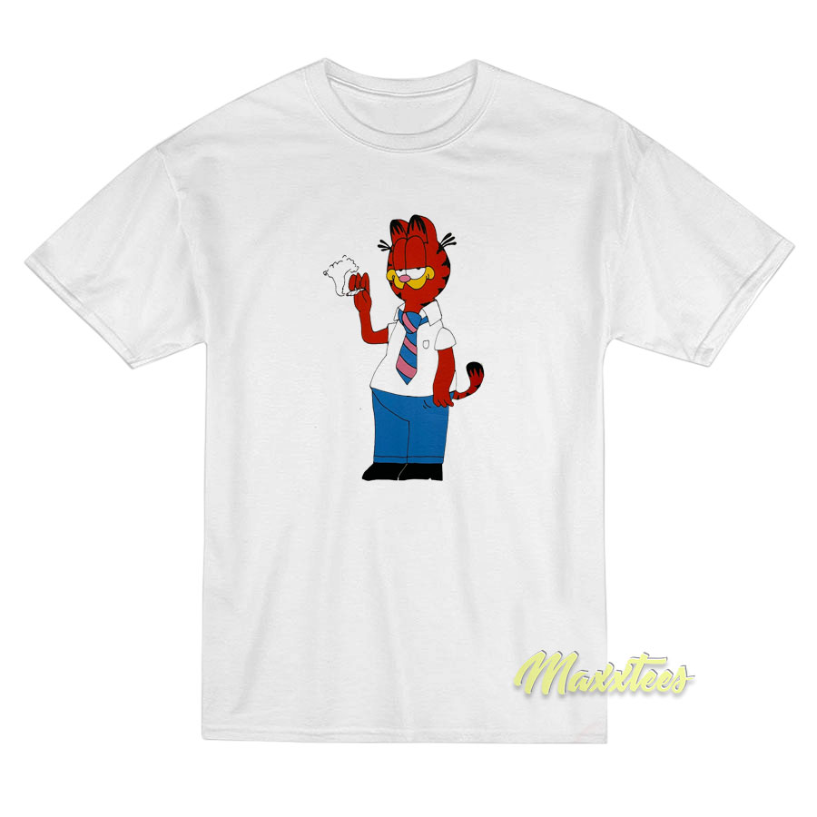 Bootleg Men's White Garfield Parody T-shirt