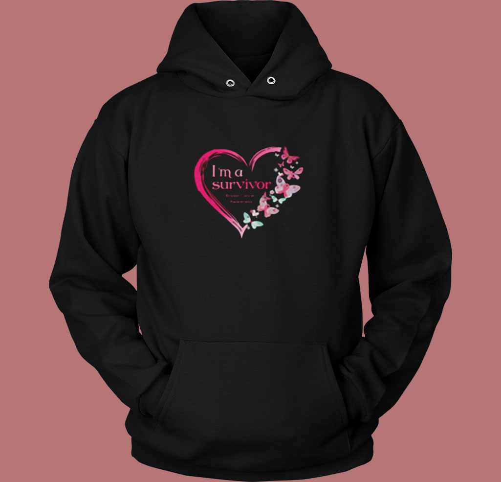Breast Cancer Awareness I'm A Survivor Shirt Breast Cancer Vintage Hoodie