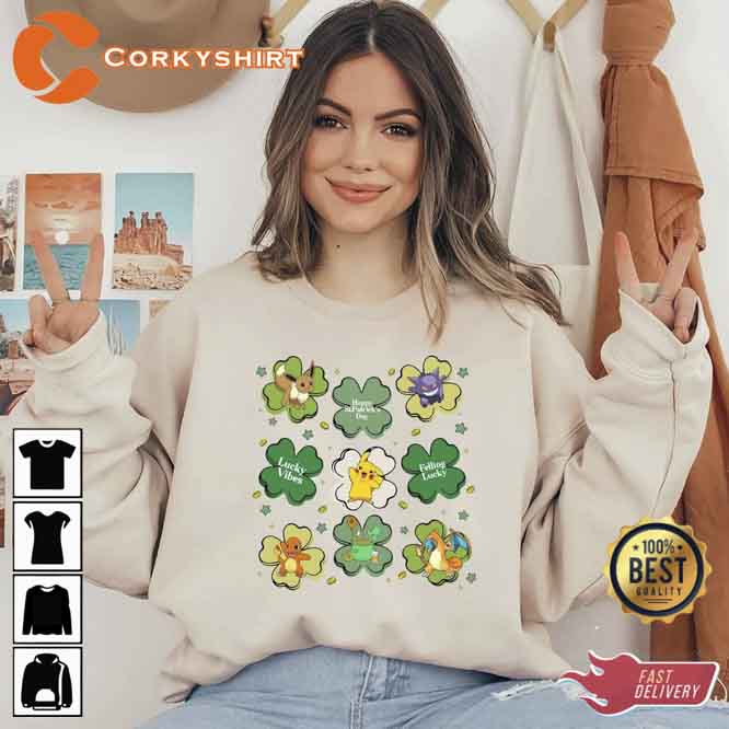 Bulbasaur Charmander Squirtle Happy St Patrick’s Day Shirt
