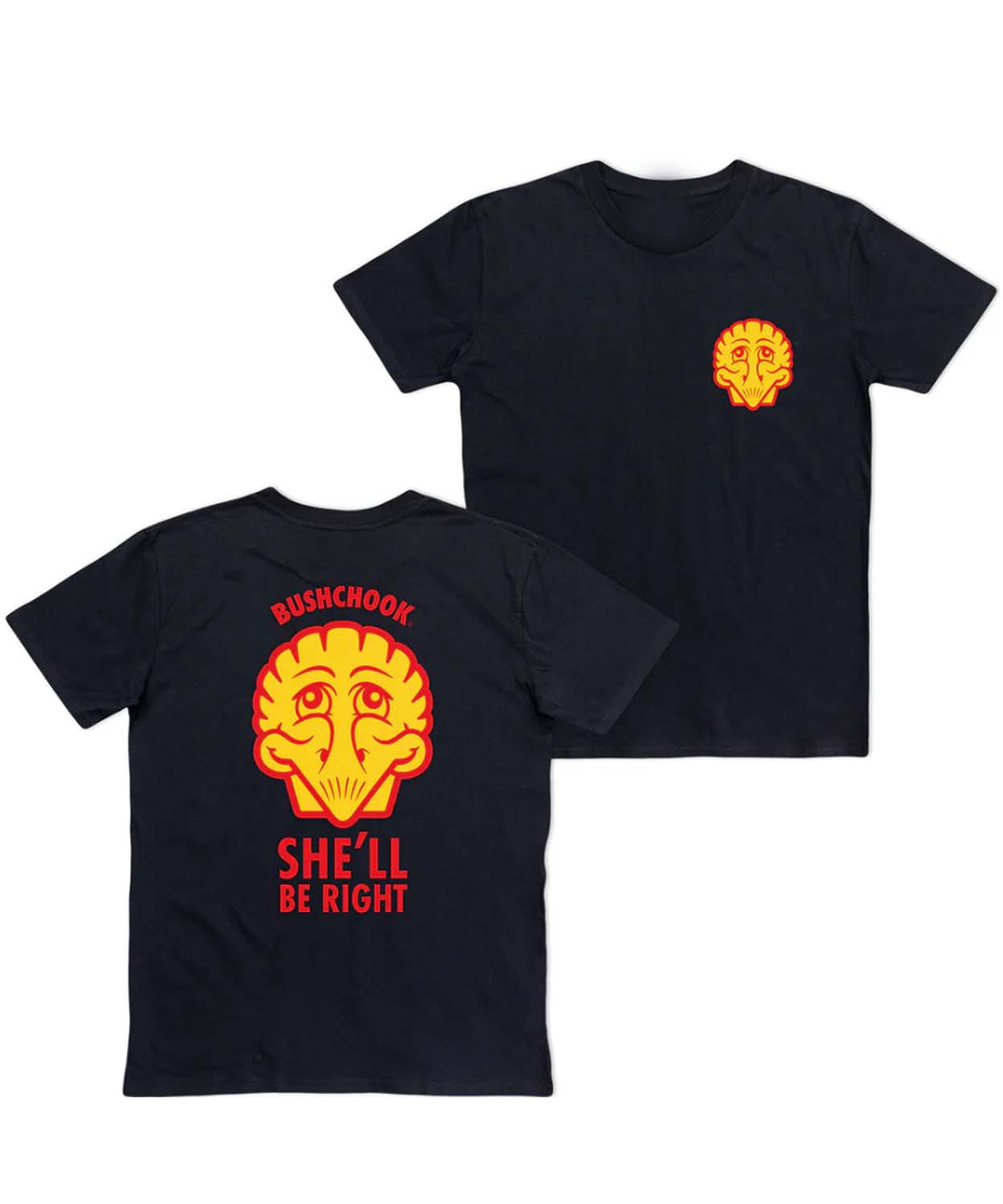 Bush Chook Merch She’ll Be Right Tee Black