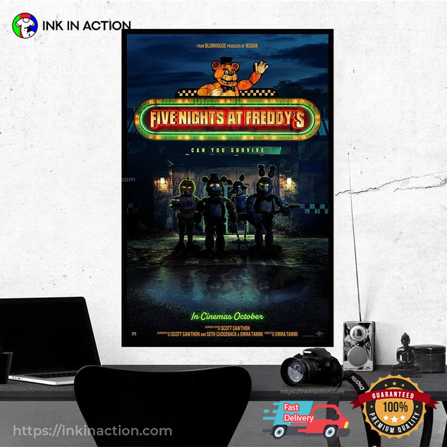 Can You Survive, Five Nights At Freddy’s Movie 2023 Art Poster