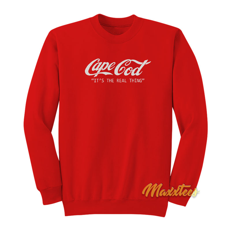 Cape Cod It's The Real Thing Coca Cola Sweatshirt