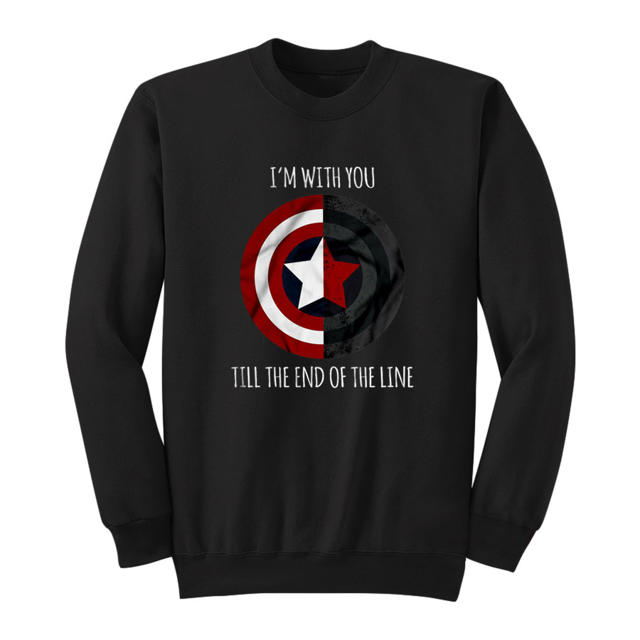 Captain America I'm With You Till The End Of The Line Sweatshirt