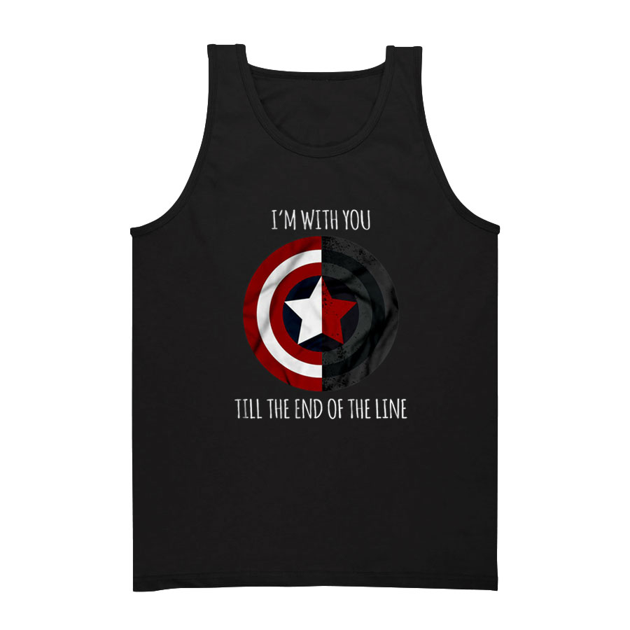 Captain America I'm With You Till The End Of The Line Tank Top