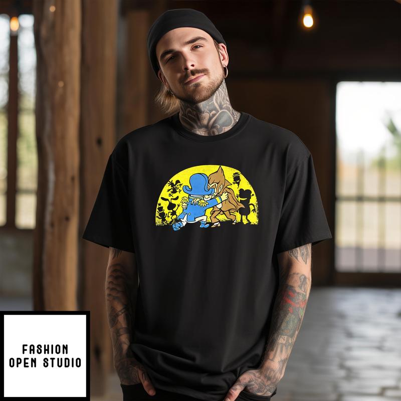 Captain Crunch & Count Chocula Brawling On This T-shirt