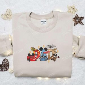 Cars Dad Embroidered Shirt, Disney Characters Embroidered Hoodie, Best Father’s Day Gift Idea