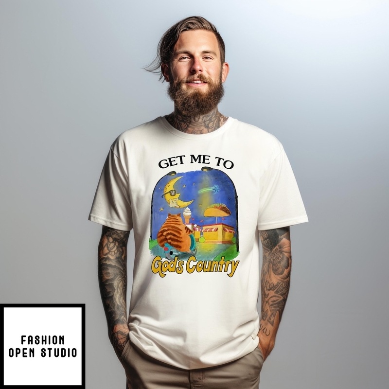 Cat Get Me To God’s Country Art T-shirt