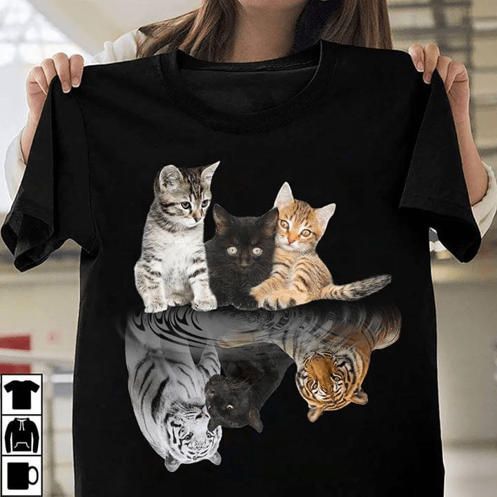 Cat Lovers Shirt Black Cotton Ladies S 5xl