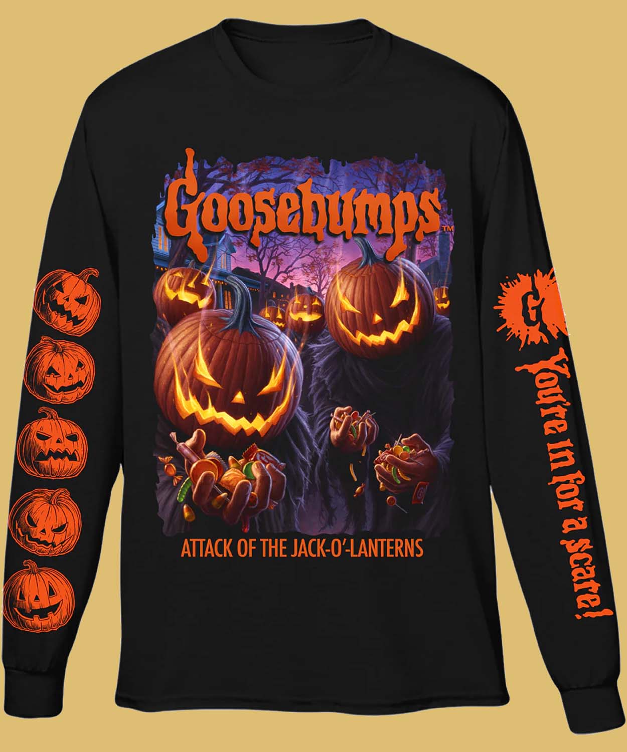 Cavitycolors Merch Goosebumps Attack Of The Jack-o’-lanterns – Long Sleeve Shirt