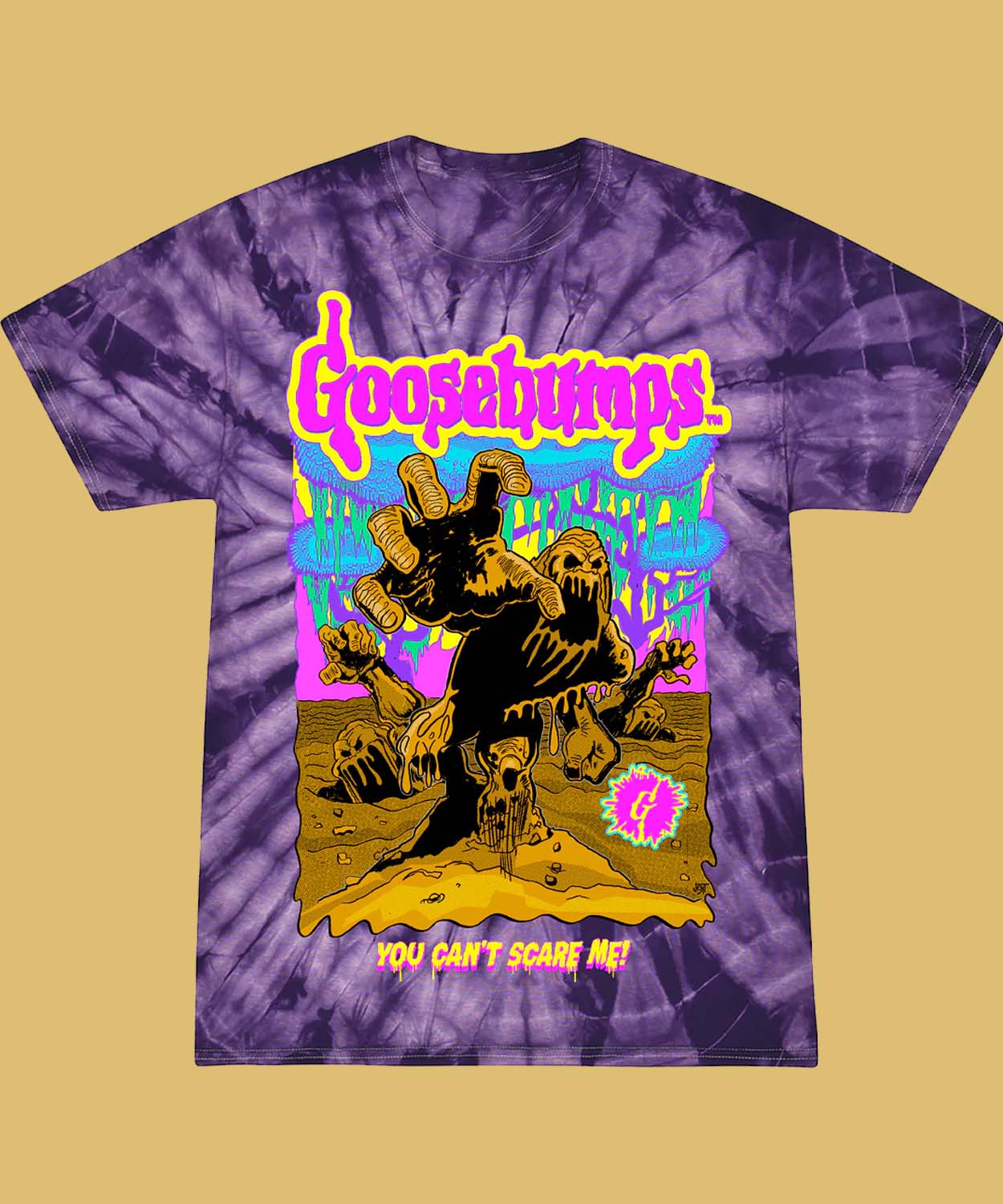 Cavitycolors Merch Goosebumps You Can’t Scare Metie-dye T-shirt
