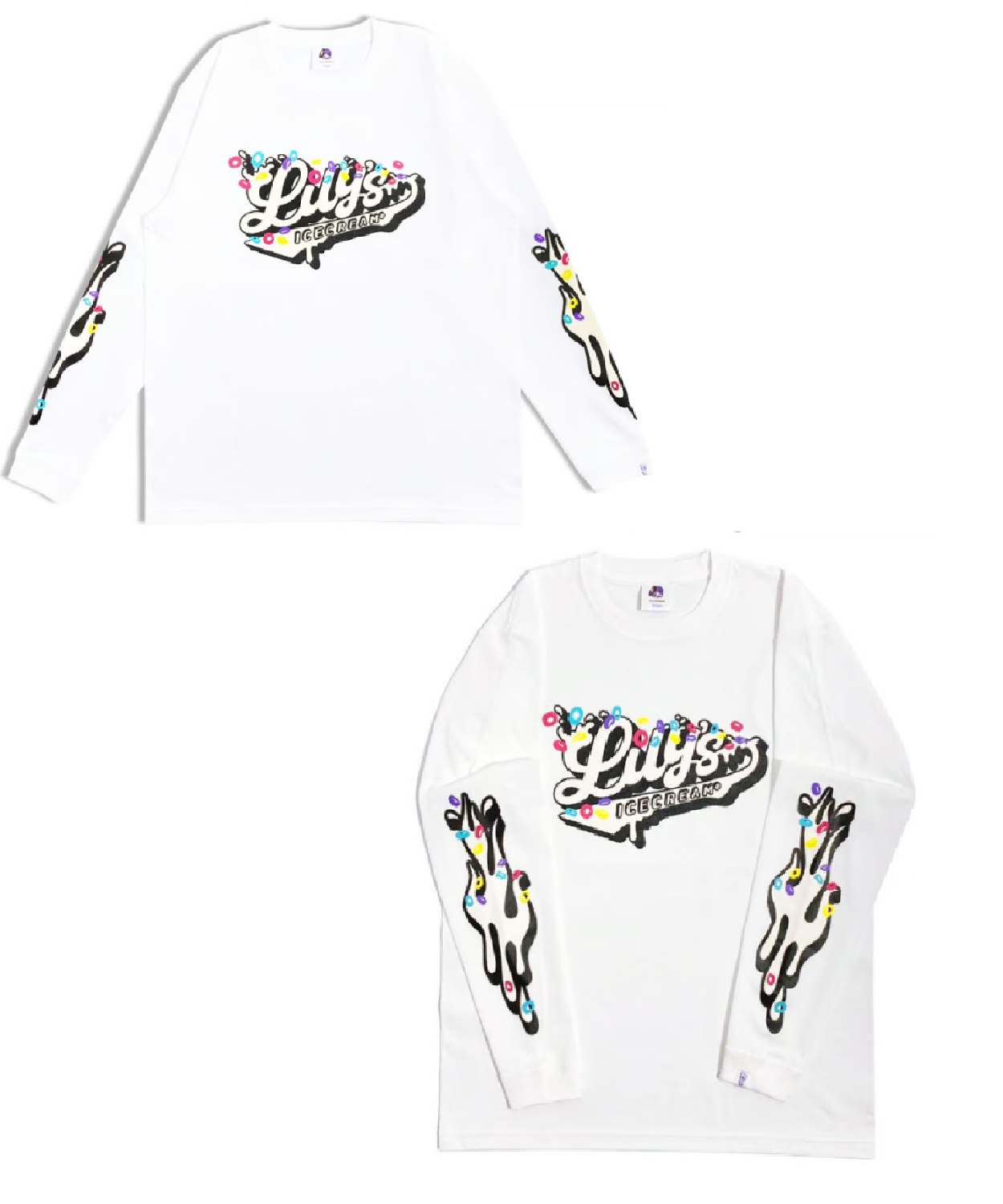 Cereal Logo Ls White Long Sleeve Lily’s Ice Cream Shop