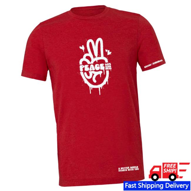 Chaos And Kindness Merch Store Peace, Love & Kindness Tee