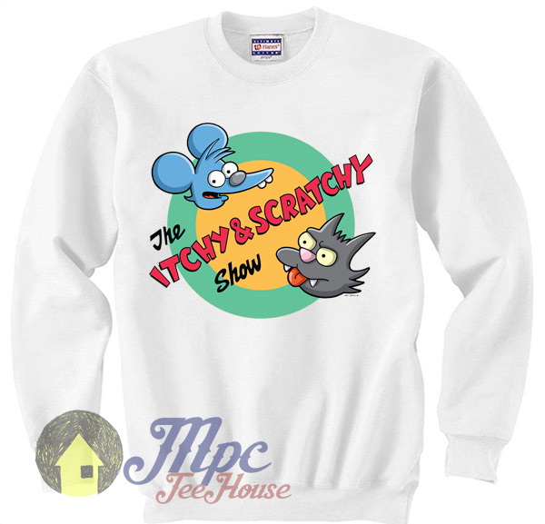 Cheap The Itchy & Scratchy Show Crewneck Sweatshirt