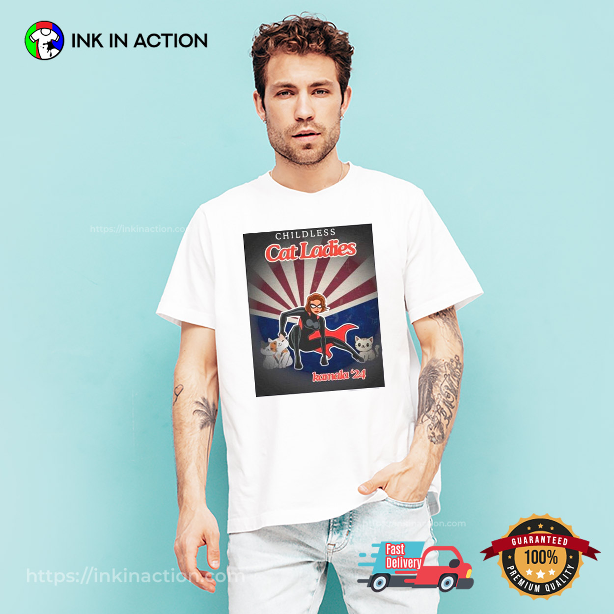 Childless Cat Ladies Kamala ’24 Unisex Shirt