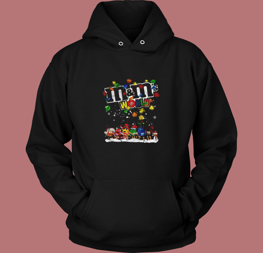 Christmas Lights M&m's World Cartoon Vintage Hoodie