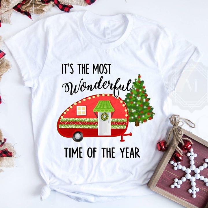 Christmas Tree Camping Car House It's The Most Wonderful Time Of The Year Shirt