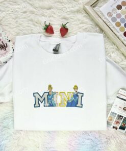 Cinderella Mini Disney Princess Embroidered Shirts, Mother’s Day Embroidered Hoodie